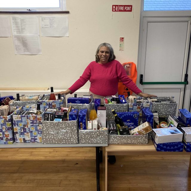 Sylvana Sullivan preparing hampers for the Active Retirement Group