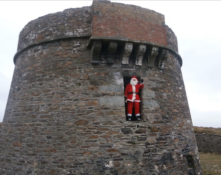 Santa at Cloughland Martello Tower