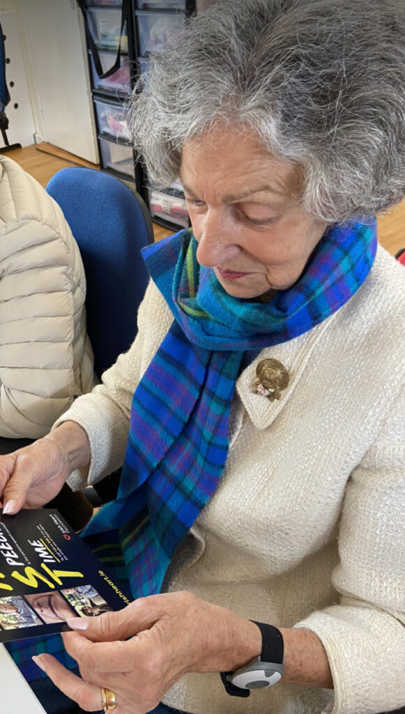 Sylvia Smith of the Bere Island Active Retirement Group learning about FAST